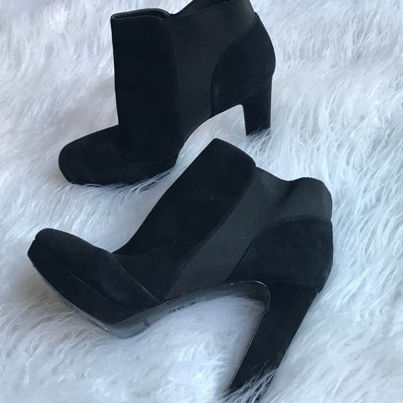 Via Spiga Shoes - Via Spiga Black Suede platform ankle boots size 11